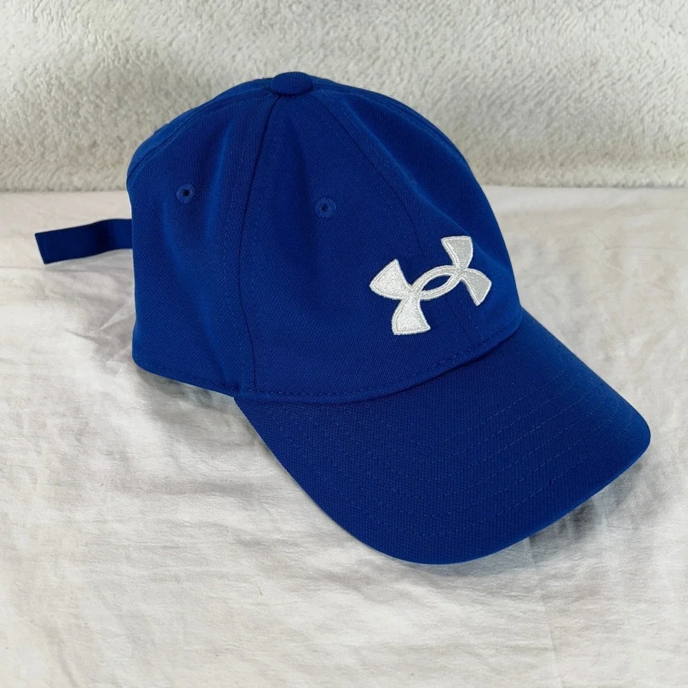 Under Armour Youth Baseball Cap Royal Blue Embroidered Logo Adjustable OSFM Hat‎